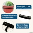 thumbnail image 3 of 6-Inch Plant Hanger Rings, 8-Pack – Metal Wall Mount Brackets for Pots, 3 of 9
