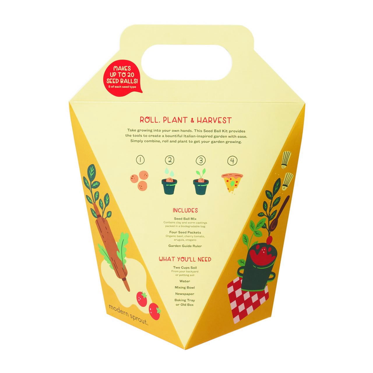 Modern Sprout 7021662 Pizza Garden Assorted Herbs Seed Starter Kit