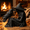 B, variant on 3D Printed Witch & Raven Figurine – Black Witch Statue with Hat Gothic Sculpture for Desk, Shelf, Halloween Decor, Dark Art Collectible, Mini 3D Printed Ornament, 3.2in Tall