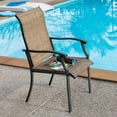 thumbnail image 5 of Nuu Garden Patio Chairs Set of 2, Outdoor Dining Chairs High Back with Metal Frame and Textilene Sling, Lawn Chair, for Garden, Backyard, Porch, Brown, 5 of 11