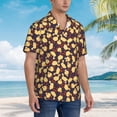 thumbnail image 5 of Daiia Cute Small Farm Birds Hawaiian Shirt for Men Gentle Cotton Regular Short Sleeve Casual-XX-Large, 5 of 9
