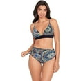 thumbnail image 2 of Skinny Dippers BLACK MULTI Motley Bridgette Bikini Swim Top, US Small, 2 of 4