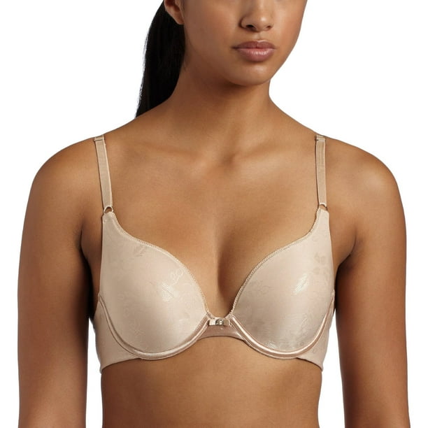 Lily of France Womens Extreme Ego Boost Tailored Push-Up Bra, 38C, Barely  Beige