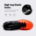 thumbnail image 2 of BURUDANI Kids Boys Girls Soccer Trainers Cleats Shoes Sport Football Shoes Black/Grey/Orange Size 6, 2 of 5