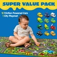 thumbnail image 5 of Joyfy Kids Rug for Playroom, Durable City Car Track Playmat Rug with 12 Mini Vehicle Set,58.5" x 31.5", 5 of 7
