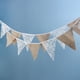thumbnail image 5 of 3,2 m 12 banderas encaje lino Vintage fiesta boda banderín banderín decoración, 5 of 7