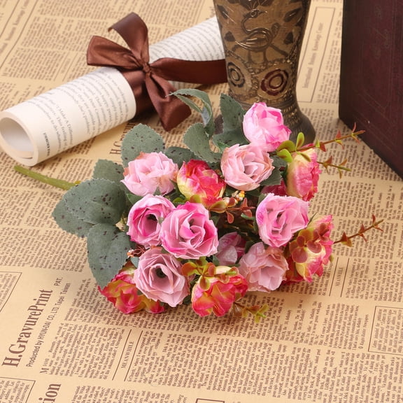FOMIYES Artificial Wedding Flower Bouquet with Realistic Rose Design for Valentine's Day Home and Event Decoration