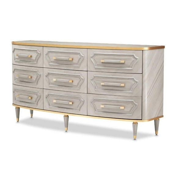 St. Charles 9-Drawer Dresser - Dove Gray