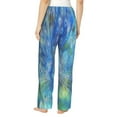 thumbnail image 3 of Balery Peacock print Women's Pajama Pants,Ultra Lightweight Pjs,Lounge Pant-Large, 3 of 9