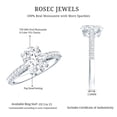 thumbnail image 6 of Rosec Jewels 2 Carat Moissanite Engagement Ring for Women - 7X9 mm Oval Moissanite Ring - D-VS1 Grade, 10K White Gold, US 6.00, 6 of 7