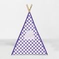 thumbnail image 4 of Bacati Mix N Match Ikat Chevron/Dots, Purple/Lilac Teepee Tent for Kids/Toddlers, 100% Cotton Breathable Percale Fabric Cover, 4 of 5