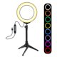 thumbnail image 2 of PULUZ 6.2 pulgadas 160 mm USB 10 Modos 8 colores RGBW Ajustable Regulable LED Anillos redondos Vlogg PULUZ Lámpara de fotografía, 2 of 7