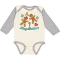 thumbnail image 3 of Inktastic Merry Christmas with gingerbread cookies Boys or Girls Long Sleeve Baby Bodysuit, 3 of 5