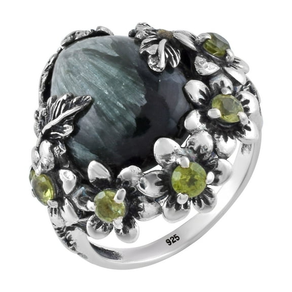 Seraphinite Gemstone Ring