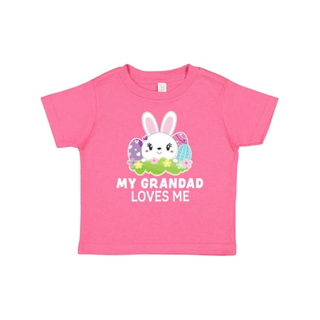 

Inktastic My Grandad Loves Me with Bunny and Easter Eggs Gift Baby Girl T-Shirt
