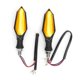 thumbnail image 1 of Lámpara de señal de giro de motocicleta lámpara intermitente 2 uds lámpara de señal de giro LED para motocicleta 12-15V Color de luz azul ámbar para scooters eléctricos ATVs Amonsee Otros, 1 of 8