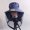 Navy blue, variant on Unisex Wide-Brim Tiger Print Mesh Cap with Integrated Insect-Repellent Net Mask, Breathable Adjustable Headband for Camping Fishing Outdoor Hiking