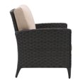 thumbnail image 3 of CorLiving Parkview Wide Rattan Wicker Patio Chair, Charcoal Grey, 3 of 8