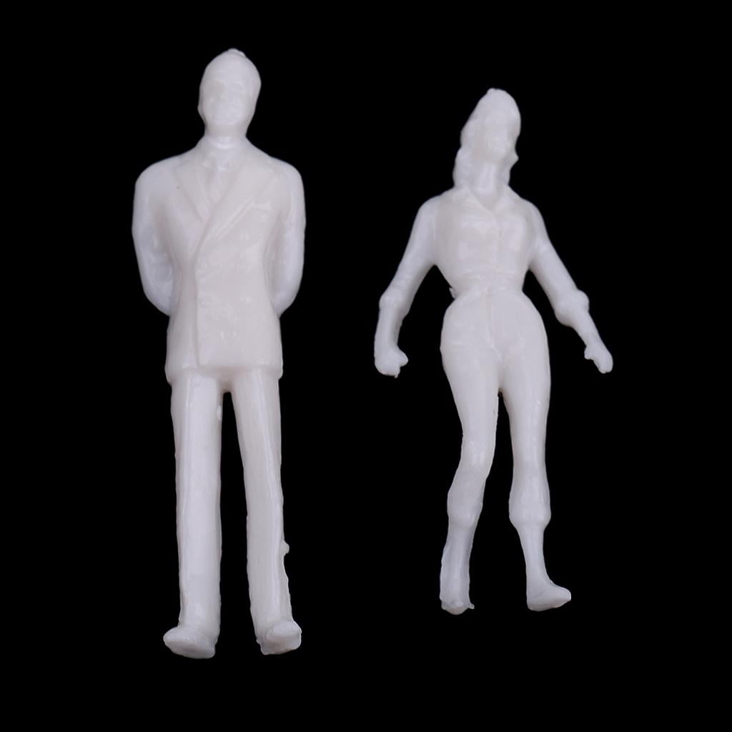60 Pièces Figurines Peintes à lÉchelle, Figurines de Modélisme Pein