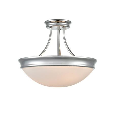 

Millennium Lighting 5025 3 Light 14 Wide Flush Mount Bowl Ceiling Fixture - Chrome