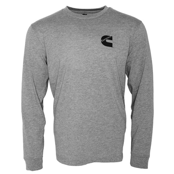 Cummins Unisex Long Sleeve T-shirt Cotton Blend Tee in Sport Gray CMN4783 - Medium