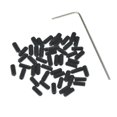 thumbnail image 1 of KAISH 50x Tornillos de ajuste de altura para sillín de puente de guitarra métrico M3x6 negro para Stratocaster/Telecaster, 1 of 4