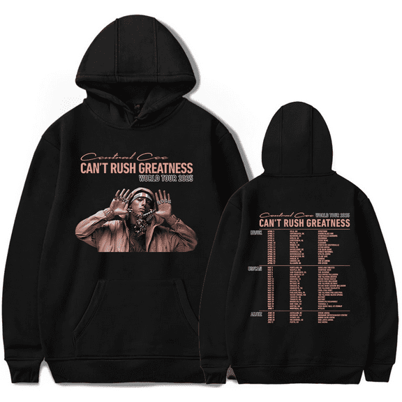 Central CEE Can't Rush Greatness Tour Hoodie Unisex Hooded Sweatshirt Long Sleeve Tracksuit Pullover Coat