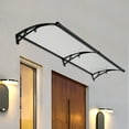 thumbnail image 6 of Front Door Arch Rainshed, Awning Window Door Awning Canopy 78.7x23.6in Entry Door Overhang Aluminum Alloy Awning Outdoor Window Awning Door Canopy, Window Awning Exterior,Sun UV, Rain Snow Protection, 6 of 10
