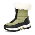 thumbnail image 1 of Botas Cálidas Invierno para Nieve Impermeables Con Forro Piel A Media Pantorrilla Mujer Exteriores, 1 of 9