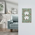 thumbnail image 5 of Daiia Retro Hippie Groovy Mushroom Pattern Decorator Wall Plate Child Safe Outlet Cover, Switch and Outlet Covers,Size 1-Gang 5.0" x3.0" , Polycarbonate Thermoplastic-Style S, 5 of 6