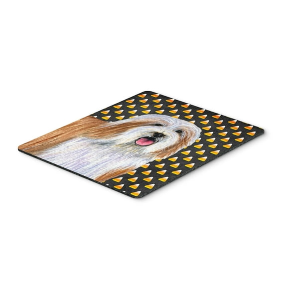 Carolines Treasures LH9071MP "Bearded Collie Candy Corn Halloween Portrait Mouse Pad Hot Pad or Trivet" Large multicolor