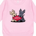 thumbnail image 3 of Inktastic Heartfelt Scottie Duo Toddler Sweatshirt, 3 of 4