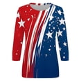 thumbnail image 5 of Bainana Independence Day Graphic Print Top For Women 3/4 Sleeve Crew Neck Pullover Tops Fashion Comfortable Ladies Female Festival Party Playwear Red Size Xxl, 5 of 5