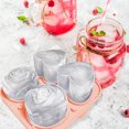 thumbnail image 2 of KAKOWELY Bandeja de hielo de silicona Molde grande para cubitos de hielo Bandeja para cubitos de hielo para congelador Bandeja para hielo con forma de corazón de rosa, 2 of 5