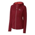 thumbnail image 2 of Women's Cutter & Buck Cardinal Kansas City Royals Americana Logo Mainsail Sweater-Knit Full-Zip Hoodie, 2 of 3