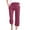 Hot Pink1229R&03, variant on Garbnen Womens Linen Pants Elastic Waist Summer Drawstring Capris Pants for Women Vacation Straight Leg Beach Women Trouser with Pocket
