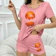 thumbnail image 5 of Censtreet Women's Pajama Sets Halloween Short Sleeve Pjs 2 Piece Top and Shorts Sleepwear Comfy Soft Lounge Sets S-XL, 5 of 9