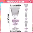 thumbnail image 2 of Compact Champagne Flute SomWiBe French Crystal Bow Wine Glass for Wedding Toast, Engagement, Bridal Shower, 6 Fl Oz, 2 of 5