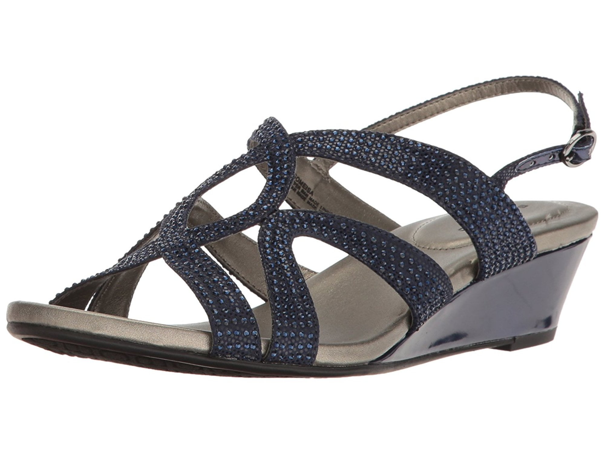 Bandolino - Bandolino Womens GoMeisa Open Toe Casual Slingback Sandals, Navy, Size 5.5 - Walmart 