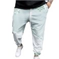 thumbnail image 2 of WXLWZYWL Sweatpants for Men Baggy Drawstring Elastic Waist Men's Lightweight Jogger Pants with Pockets Casual Printed Christmas Sports Workout Pants for Running Wine, 2 of 5