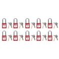thumbnail image 1 of M Buder Juego de 10 Candados de Seguridad LOTO Rojos de Nylon PA con 20 Llaves (24 cm / 9.4 inches), 1 of 9