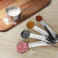 thumbnail image 3 of nu steel Stainless Steel Measuring Spoons Set of 4, Round Metal Teaspoon & Tablespoon Measuring Spoons for Dry & Liquid Ingredients - Nesting Kitchen Gadgets For Baking & Cooking, polished steel, 3 of 4