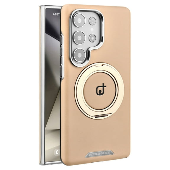 for Samsung Galaxy S24 Ultra Case Compatible with MagSafe, 360° Rotating Ring Kickstand, Ultra Slim Lightweight Shockproof Back Cover, Luxury Drop Protective Phone Case for Galaxy S24 Ultra, Offwhite