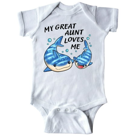 

Inktastic My Great Aunt Loves Me- whale shark Gift Baby Boy or Baby Girl Bodysuit