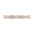 thumbnail image 3 of 1/3 Carat Channel Set Diamond Gold Wedding Band Ring in 14K Rose Gold (Ring Size 5.25) (I1-I2 Clarity), 3 of 6
