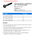 thumbnail image 2 of Steering Knuckle Bolt - Compatible with 2013 - 2015 Chevy Malibu 2014, 2 of 2