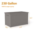 thumbnail image 3 of PATIOEASY 280 Gallon Outdoor Storage Box Waterproof Lockable Resin Deck Box, Patio Storage Bin for Storing Furniture, Tools, UV-Resistant Brown, 3 of 9