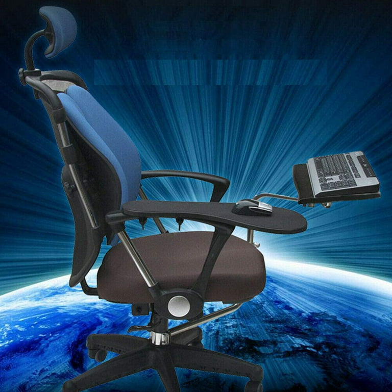 Oukaning Laptop Mount Chair Keyboard Tray Chair Keyboard Holder Keyboard  Adjustable Mount Leg Clamp Support
