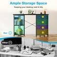 thumbnail image 2 of Casacomoda Computer Desk with Drawers & Storage Shelves, 40 Inch Corner Desk for Home Office Bedroom, Small Teen PC Desks with Fabric Drawer, White, 2 of 8