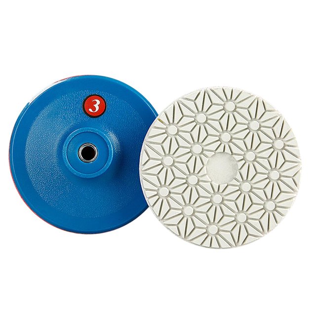 koolsoo Abrasive Wheel Stone Polishing Pads,Versatile Stone Polishing Tool,Marble Sturdy Marble Grinding Discs Sanding Grinding Disc 4 Inch Step 3
